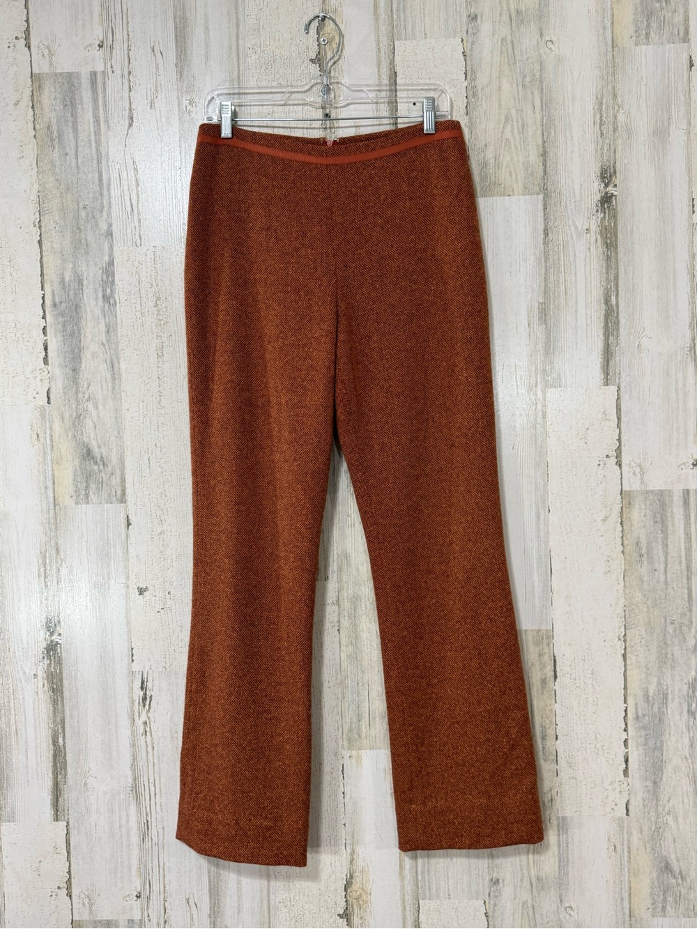 Vintage Wool Pants Finity Studio Sleek Trousers Lined Business Casual Style Rust